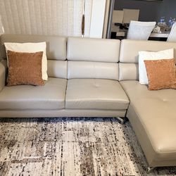 Modern leather couch