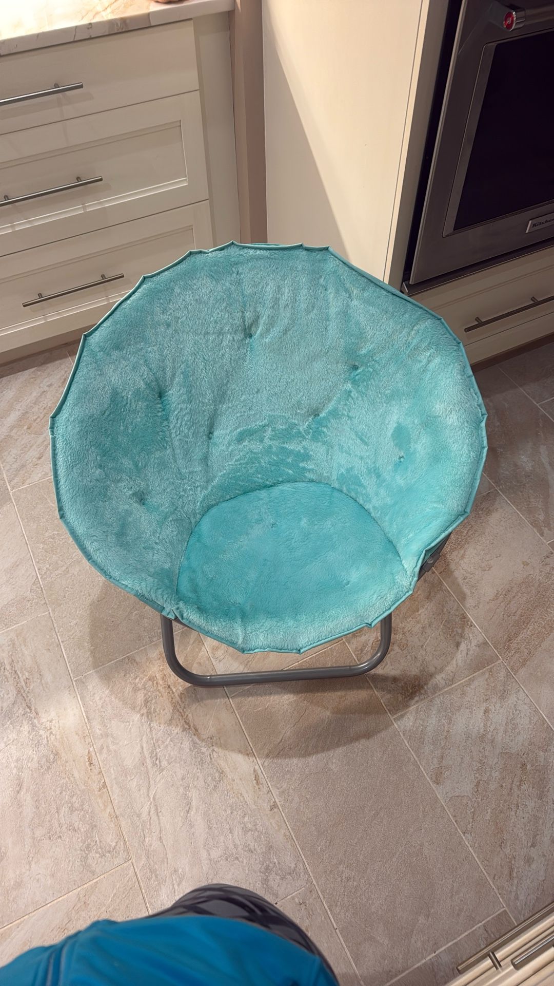 Teal Saucer Chair