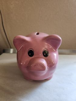 Pink Ceramic Piggy Bank