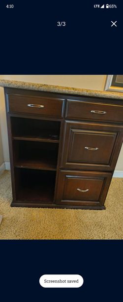 Marble top cabinet drawers