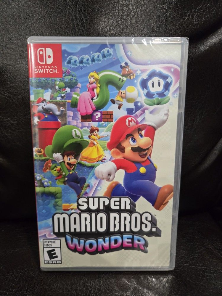 New Sealed Super Mario Wonder Nintendo Switch Game
