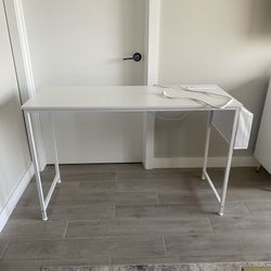 White Computer Desk with USB ports