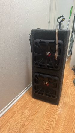 Carpeted Subwoofer Enclosure Box with Wiring