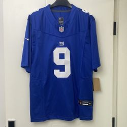 New York Giants Malik Nabers #9 Jersey Blue
