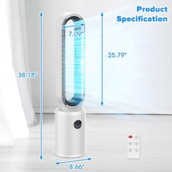 Advwin Bladeless Tower Fan Portable Electric
