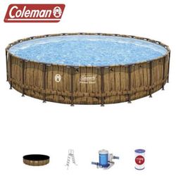 Coleman Power Steel 18 ft. x 48 in. Round Metal Frame Above Ground Pool Set