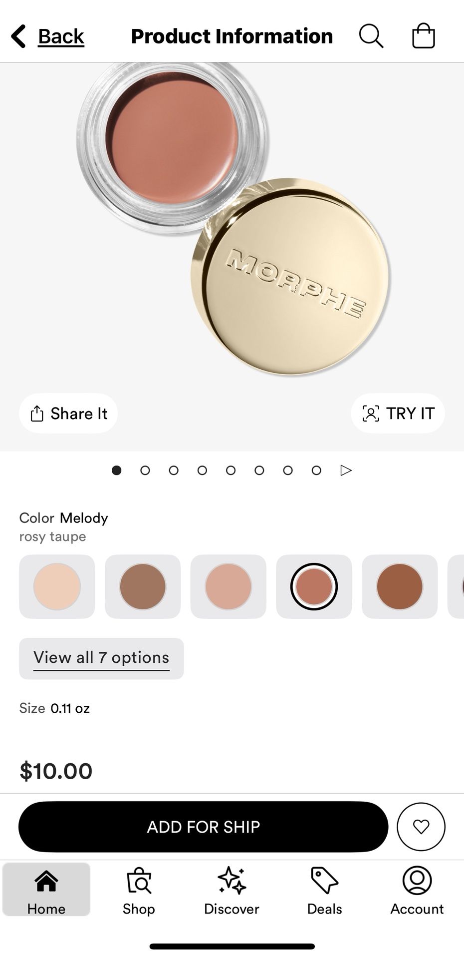 MORPHE Solo Artist Prime Cram Eyeshadow