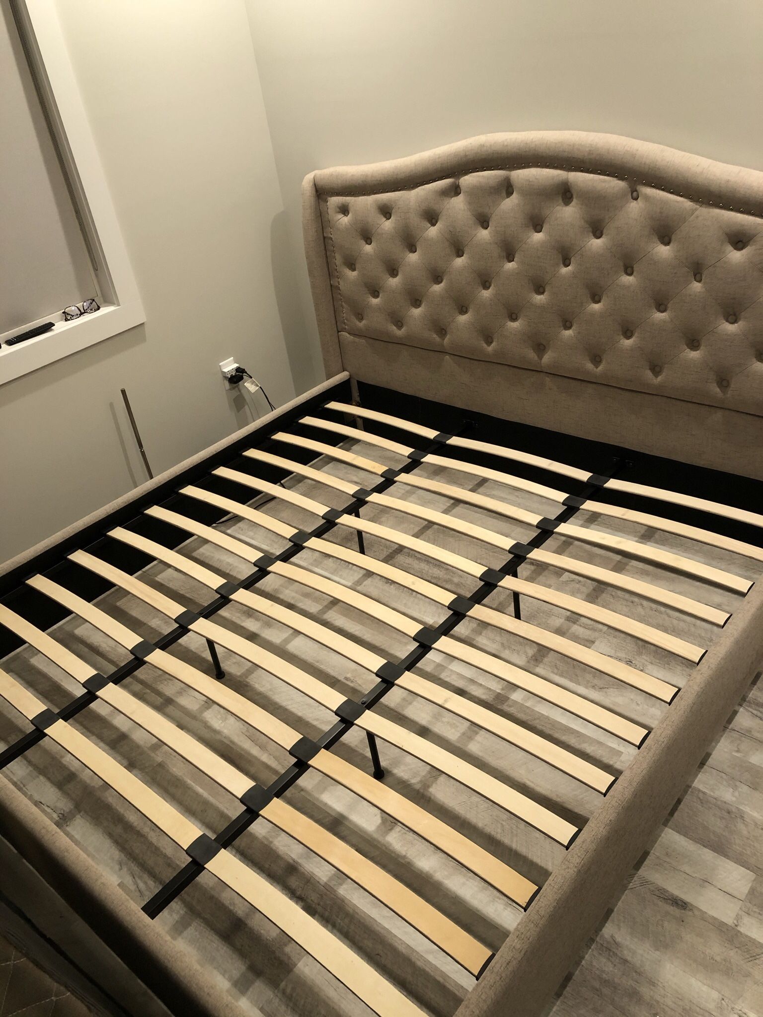 King size Bed Frame with Headboard