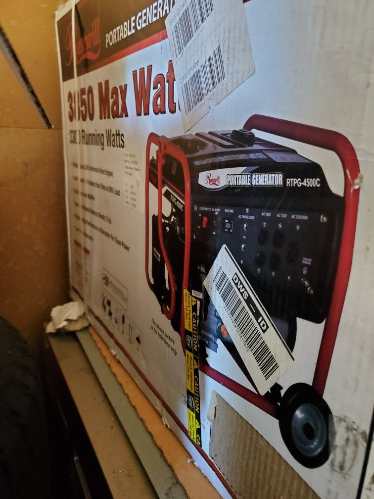New 3850 Watt Gas Generator
