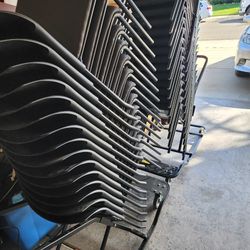 30 Steelecase Chairs With Rolling Racks