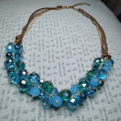 c.A.K.e. by ALI KHAN Multi Color Cluster Glass Bead Necklace  c.A.K.e. by AIi Khan