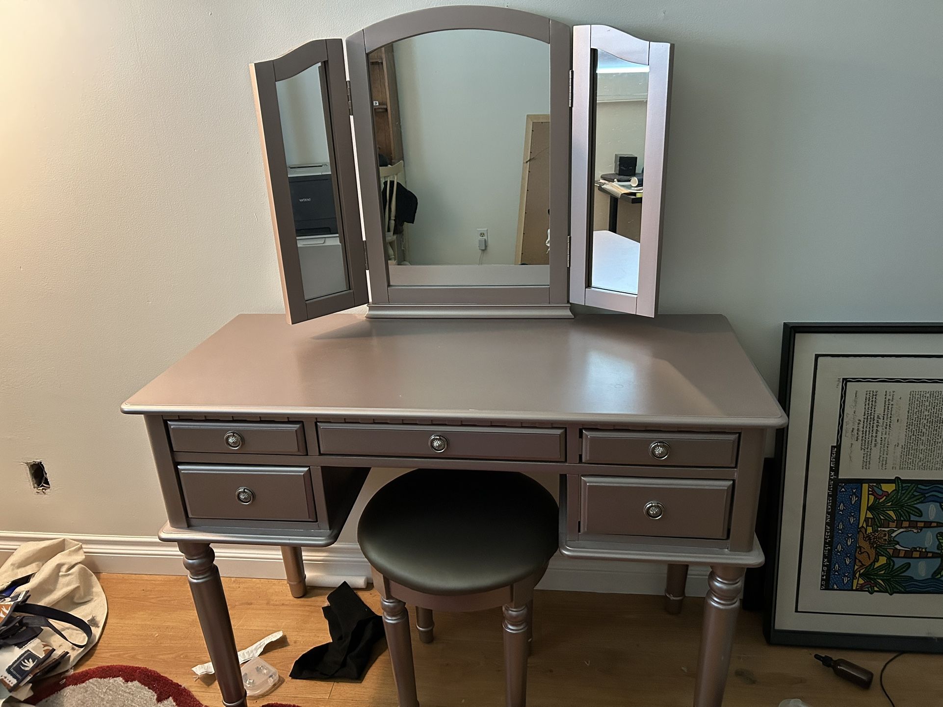 Vanity with Matching Stool