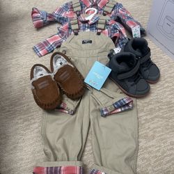 Boy Outfit Same Outfits .. 3 Months And 4T ... Shoes And Slippers 
