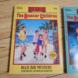 Boxcar Children Books Gertrude Warner Mystery Blue Bay Mystery  & The Lighthouse Mystery Vintage Bundle