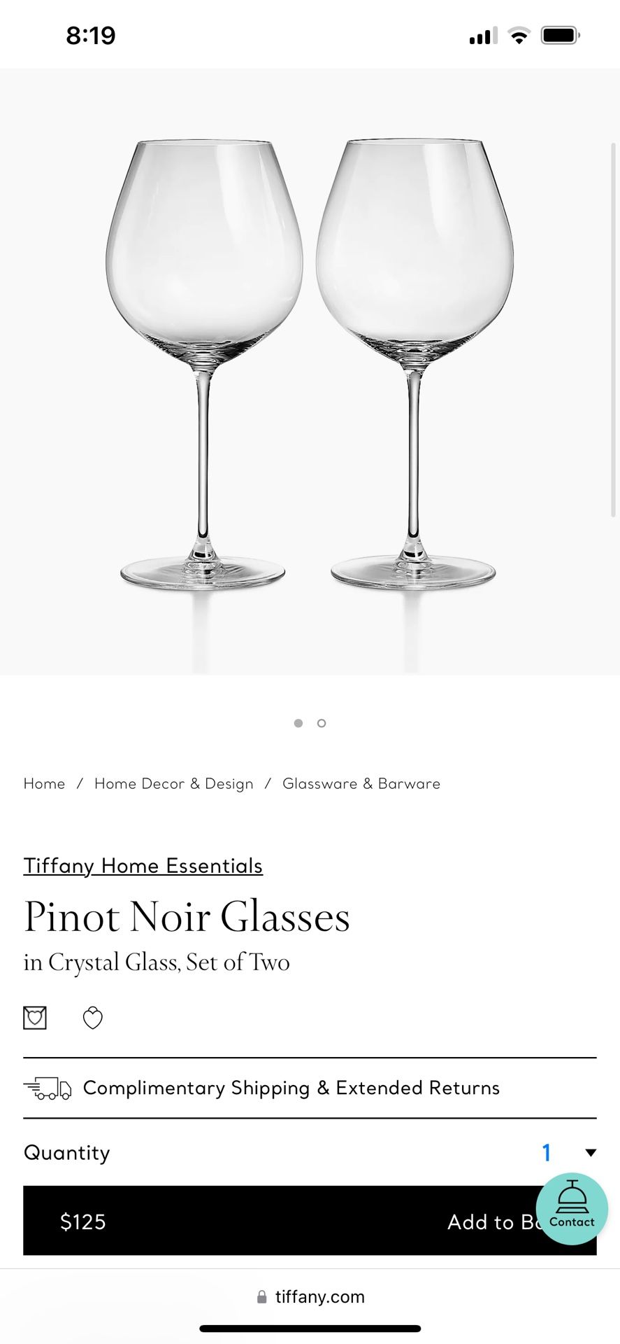 Tiffany Wine Glasses Decanter