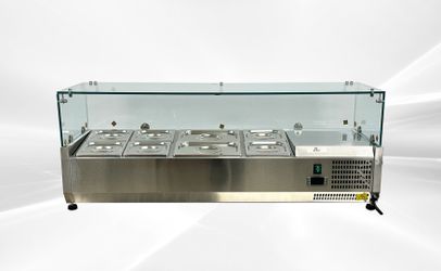 48 Inch Counter Table Top Commercial Sandwich Topping Condiment Salad Bar Prep Station Refrigerator
