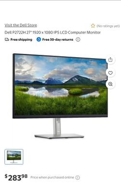 Dell Desktop PC Monitor 27" Inches 1920 x 1080 LCD