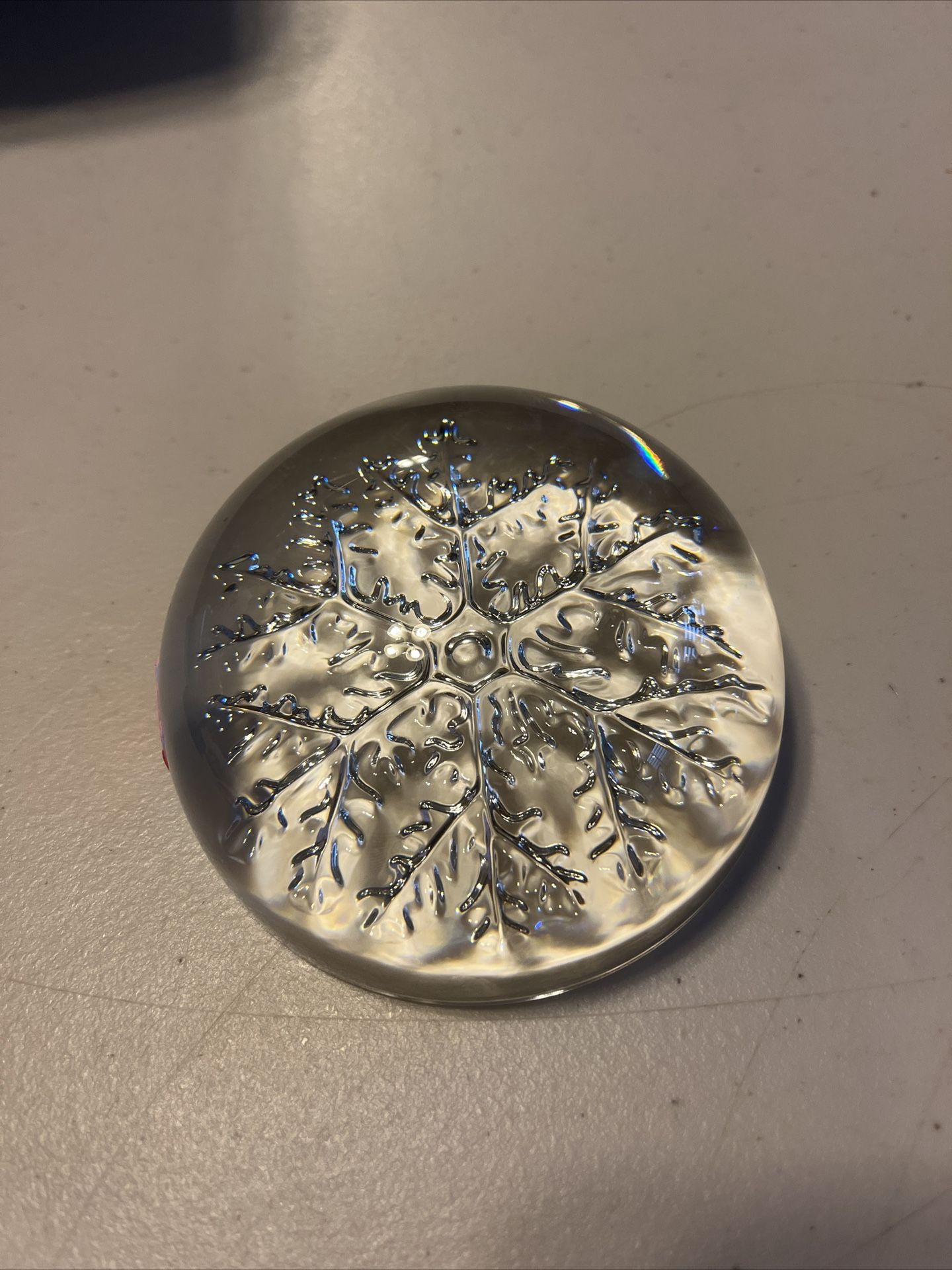 Snowflake Paperweight. Heavy. No Chips Or Cracks