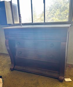 Vintage Wood Dresser with Drawers