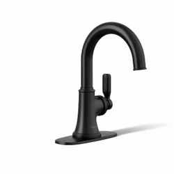 KOHLER Paces Single Handle Single Hole Bathroom Faucet in Matte Black