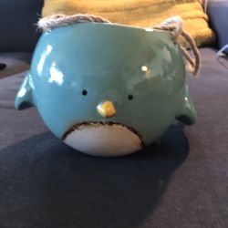 New Open Box Bluebird Hanging Flower Pot/ Read Description And Look At The Pictures 