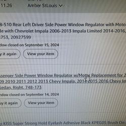 Impala Window Regulator With Motor Assembly