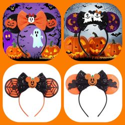 Minnie Mouse/Mickey Mouse Halloween Ears 🎃
