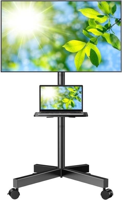 PERLESMITH Mobile TV Stand for 23-60 Inch