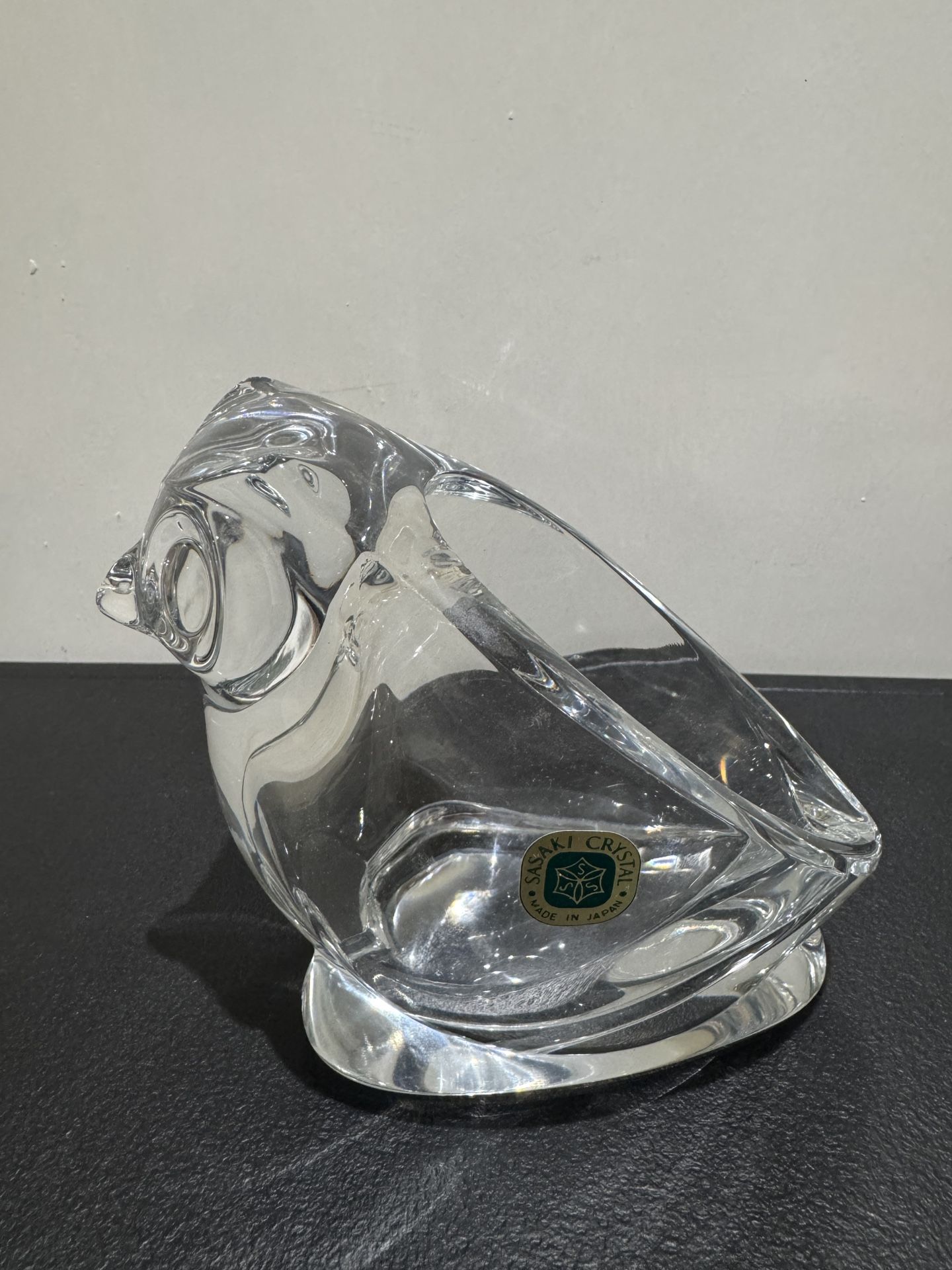 Vintage Sasaki Crystal Animal - Owl - New