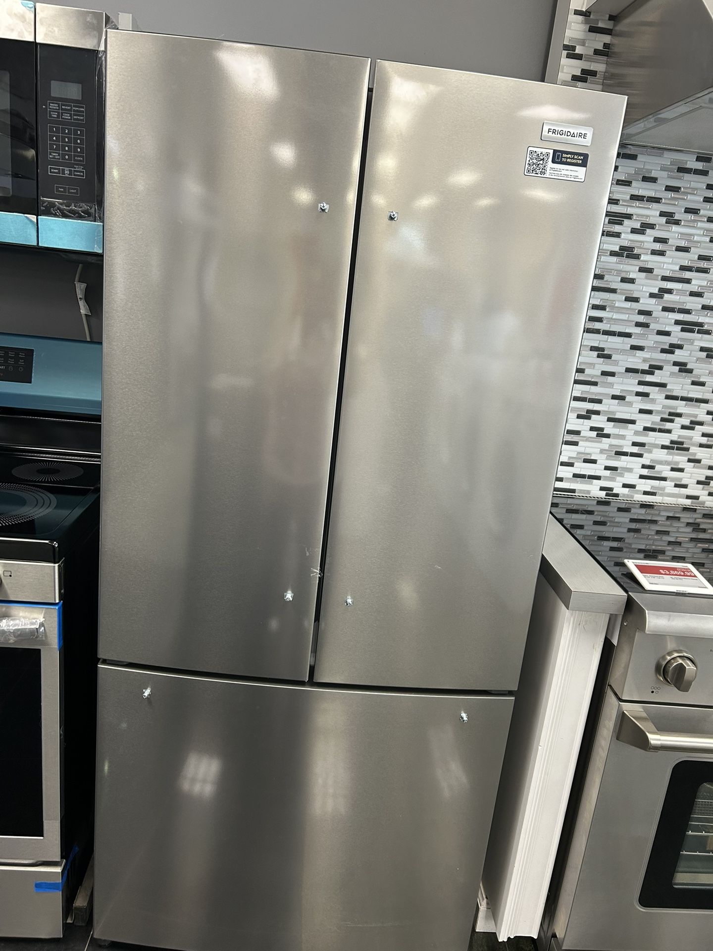 32” French Door Stainless Steel Fridge