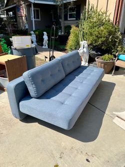 Room & Board "Deco" Convertible Sleeper Sofa - Light Blue