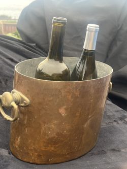 William Sonoma copper Wine Cady  With Ring Handles
