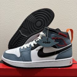 Facetasm x Air Jordan 1 Mid Fearless Size 9 DS Brand New CU2802-100