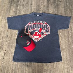 Cleveland Indians Baseball T-Shirt & Hat 
