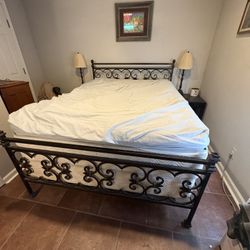cast iron queen bed frame, custom made 