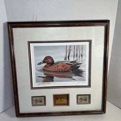 1985 Gerald Mobley SIGNED Federal Duck Stamp with Framed Print – #272/6650