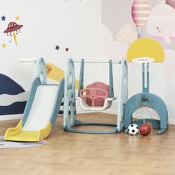 Toddler Indoor Play Set Swing Slide