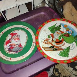 Vintage Xmas Trays