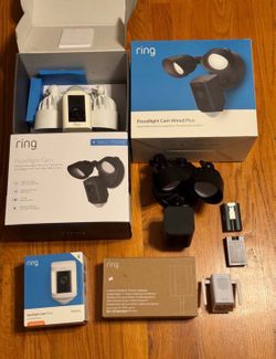 Ring Spotlight - Floodlight Cam Pro Surveillance Security - Camera 2Ways 2Talk Indoor Outdoor WIFI - Price Various