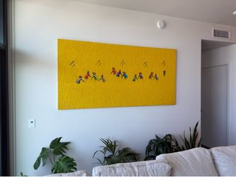 Original Bali Hand Painted Textured Rice Field Painting 118” x 39”