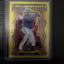 2025 Panini Select Phenomenon James Wood Gold Prizm SP /10 #7 Nationals