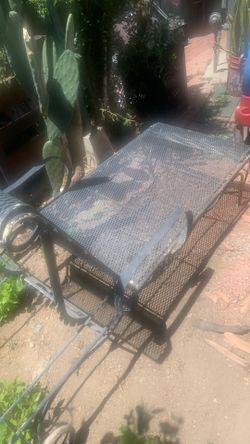 Metal vintage outdoor long chair