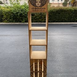 Afrohead Promotional Wooden Display Rack