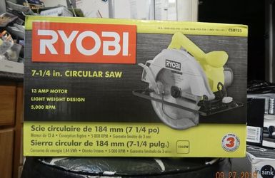 Ryobi 13 AMP Corded 7-1/4in Circular Saw With blade