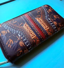 Bohemian Tribal Print Zip-Around Wallet - Clutch - Women’s