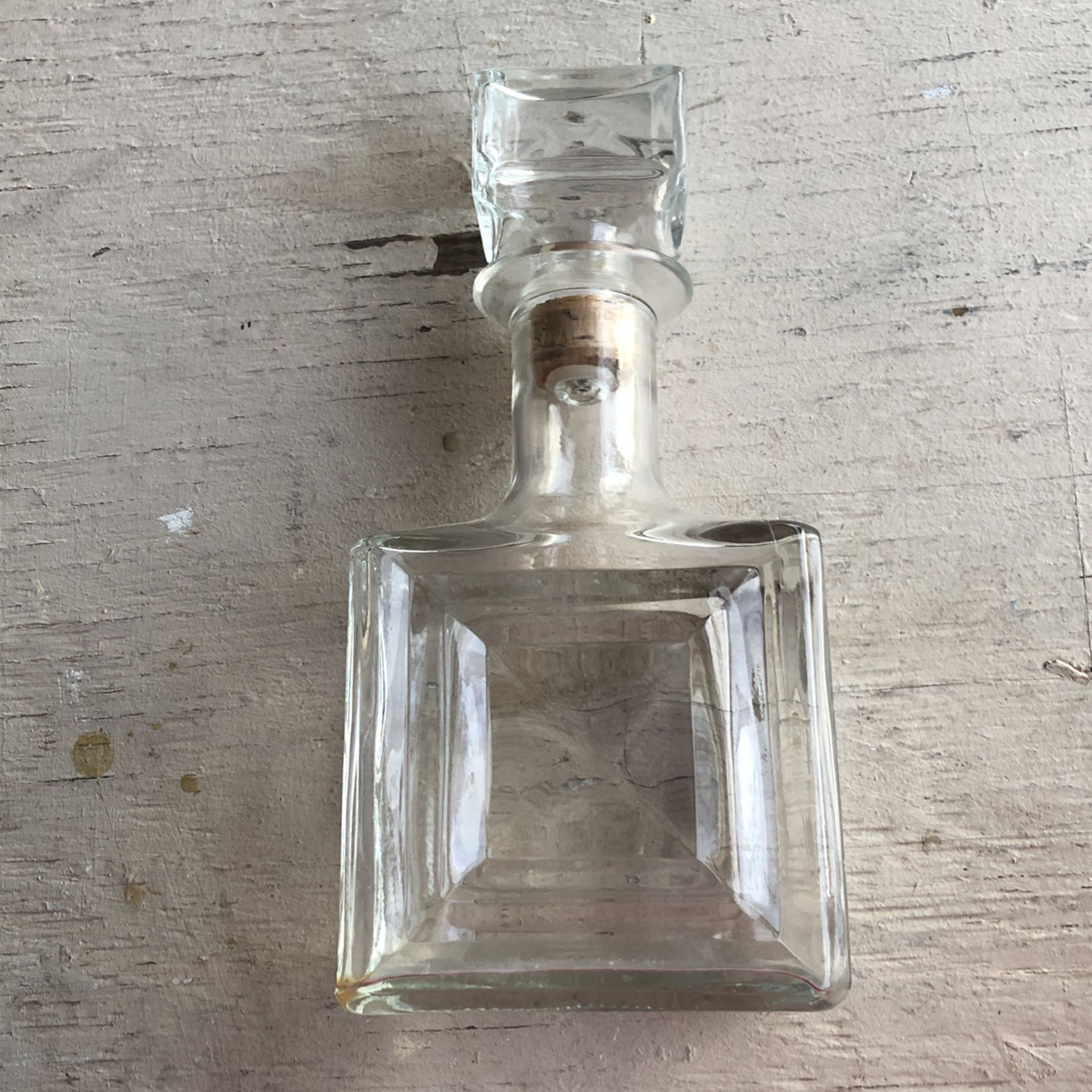 Large Unique Glass Bottle With Top