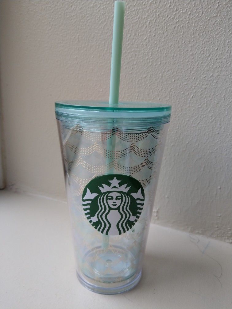 Starbucks Turquoise Scale Tumbler 16oz BRAND NEW