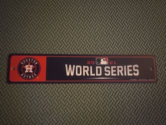 Houston Astros 2021 World Series Sign WinCraft Jersey Altuve Bregman Correa