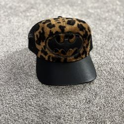 leopard print batman hat 