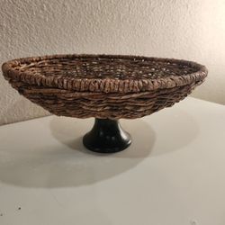 Large Basket On Petalstool 